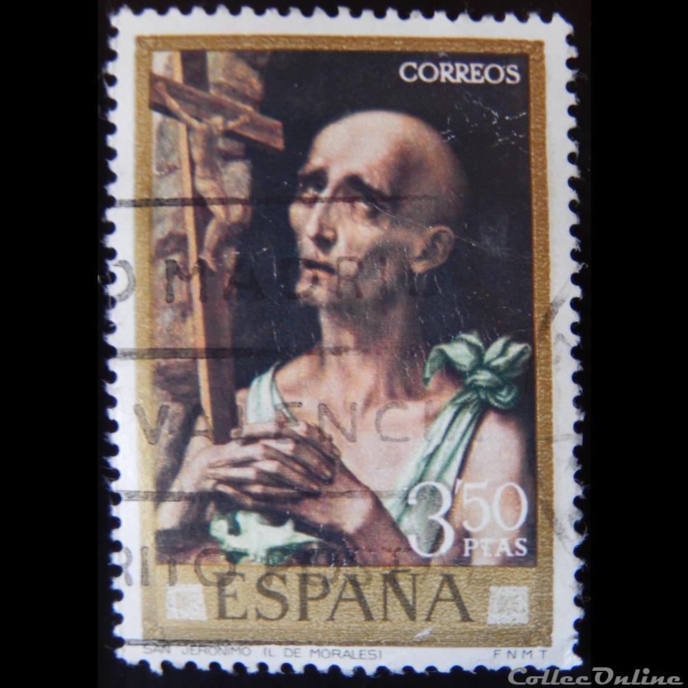 timbre europe espagne 01617 peinture de luis de morales 3 50ptas de 1970