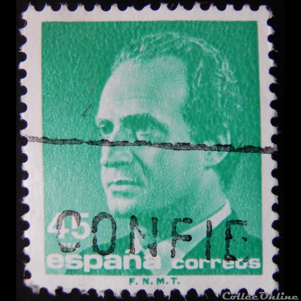Espagne 02420 roi Juan Carlos I 45Ptas de 1985 3 timbre europe espagne 02420 roi juan carlos i 45ptas de 1985