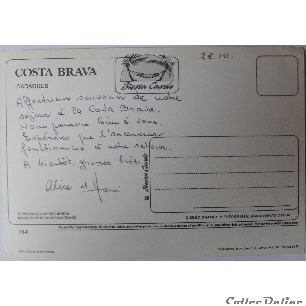 carte postale europe provence cote d azur cp espagne catalogne costa brava