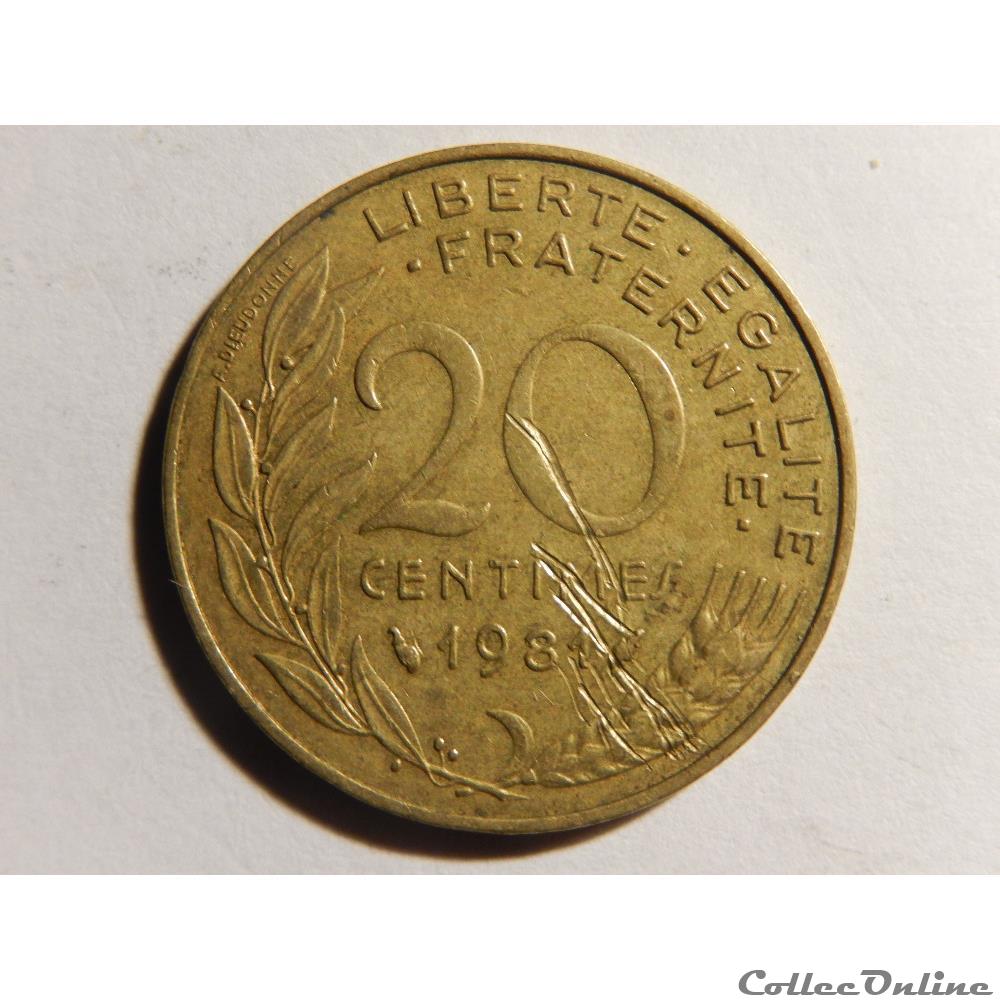 20 centimes Marianne 1981 monnaie france moderne 20 centimes marianne 1981