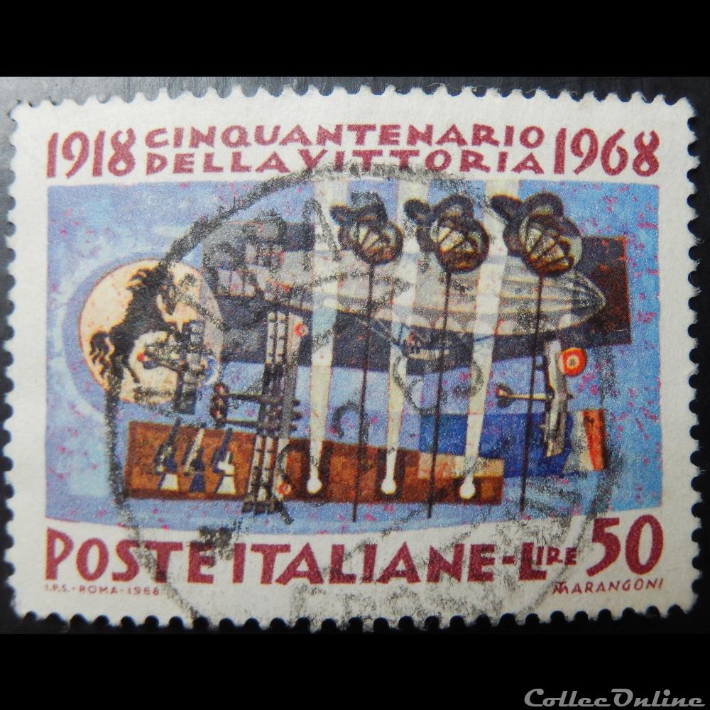 timbre europe italie 01025 victoire a la 1ere guerre mondiale 50 lires de 1968