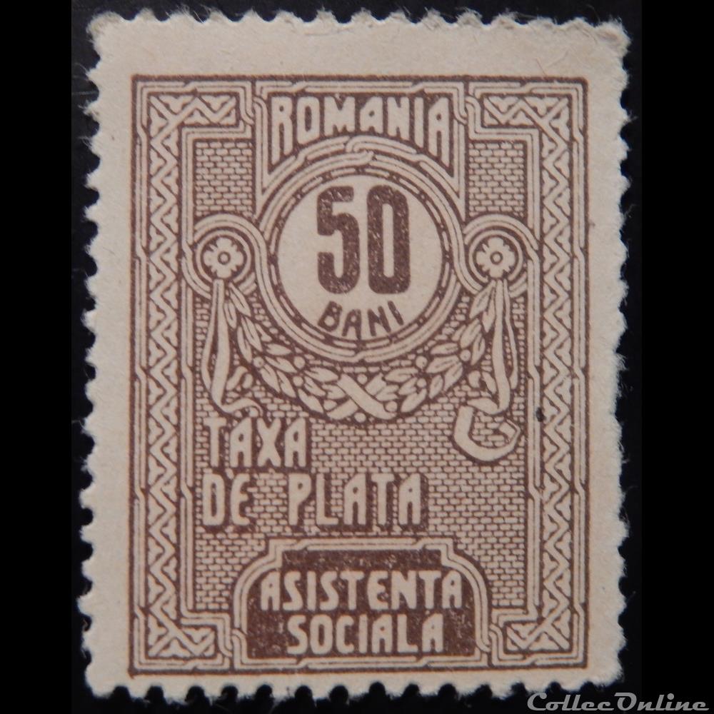 timbre europe roumanie t0077 assistance sociale 50 bani de 1926
