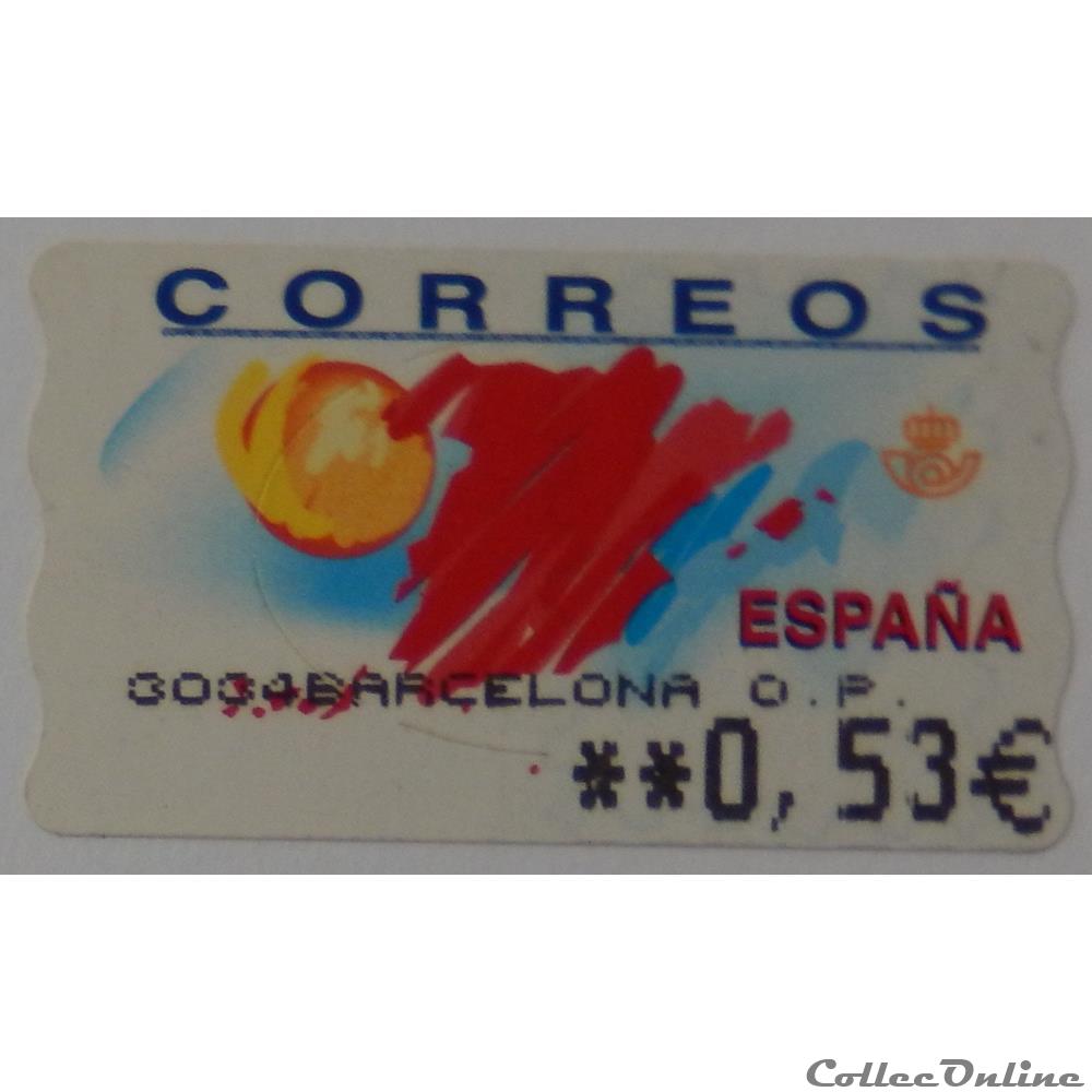 Espagne DI0049A carte de l'Espagne et soleil de 0.52 à 0.58€ de 2001 4 timbre europe espagne di0049a carte de espagne et soleil de 0 52 a 0 58 de 2001