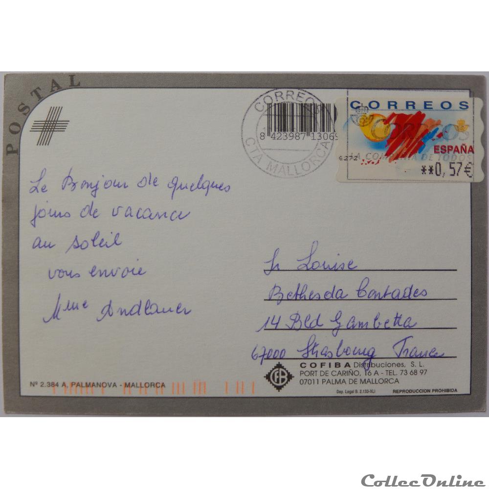 carte postale europe alsace cp espagne iles baleares majorque
