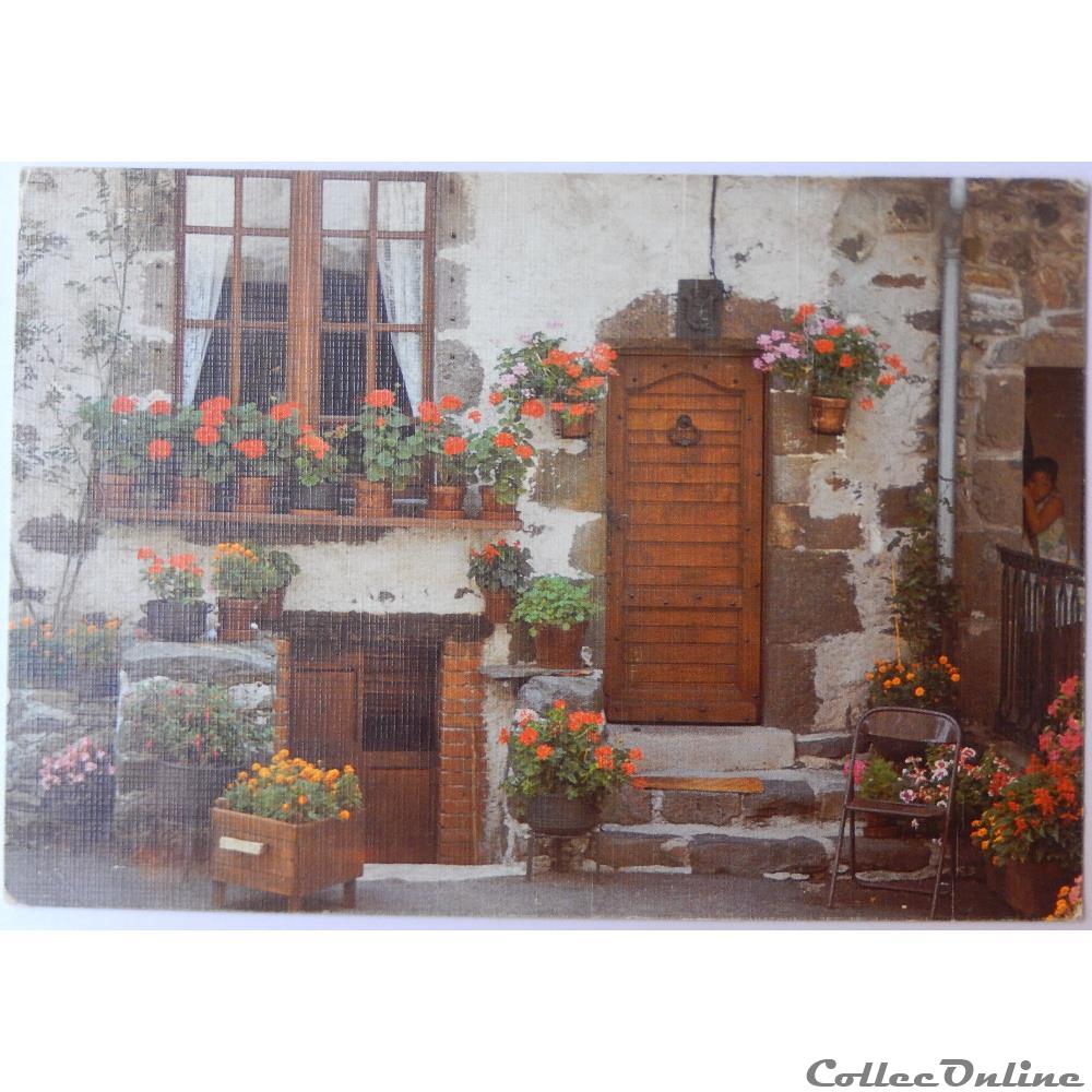 carte postale france auvergne cp du cantal salers