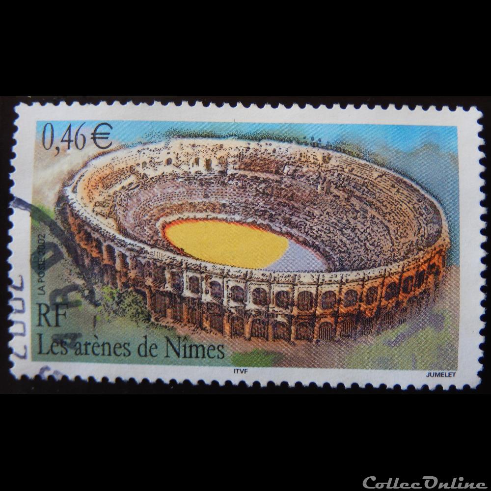 03470 Les arène de Nîmes 0.46€ de 2002 timbre france 03470 les arene de nimes 0 46 de 2002