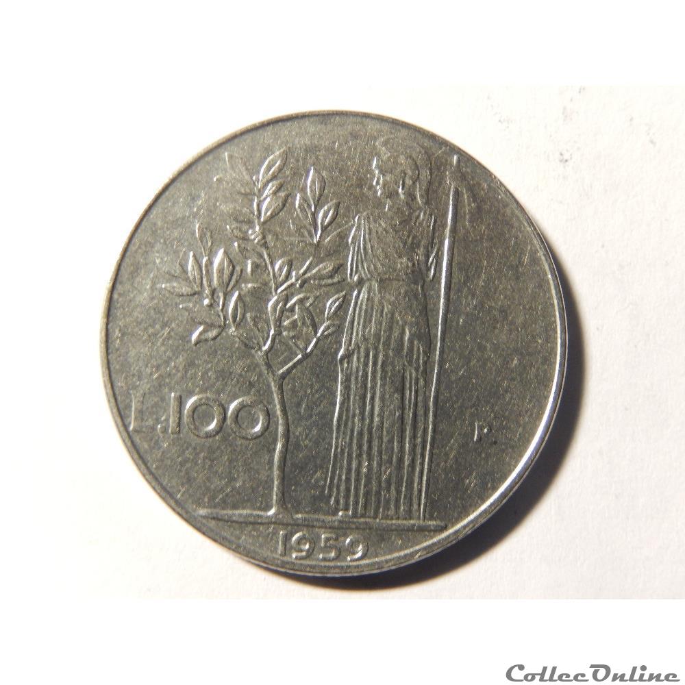 monnaie monde italie 100 lires 1959