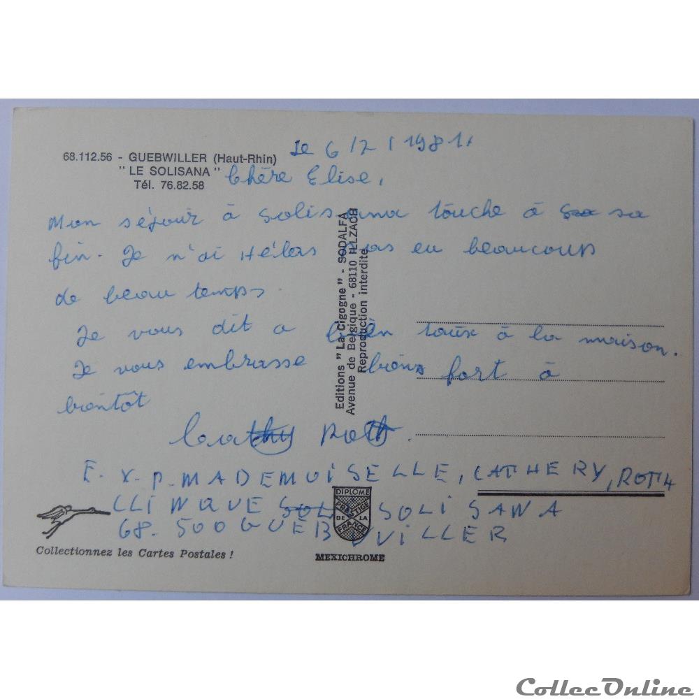 CP du Haut-Rhin, Guebwiller carte postale france alsace cp du haut rhin guebwiller