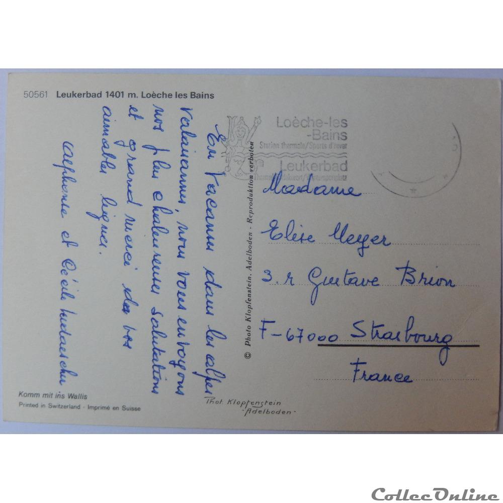 CP de Suisse, Le Valais, Loèche les Bains carte postale europe languedoc roussillon cp de suisse le valais loeche les bains