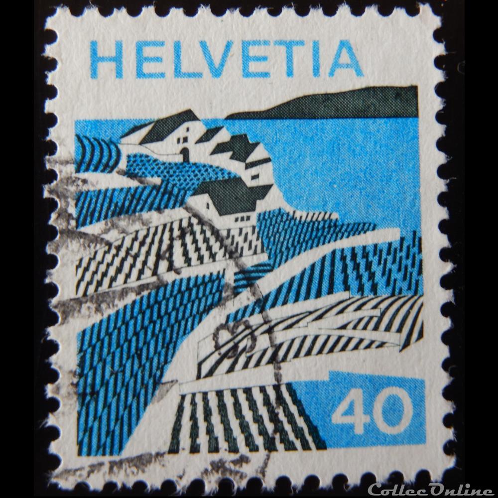 Suisse 00938 Riex (Waadt) 40cts de 1973 timbre europe suisse 00938 riex waadt 40cts de 1973
