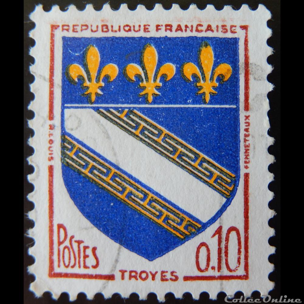 01353 Blason de Troyes 0.10F timbre france 01353 blason de troyes 0 10f