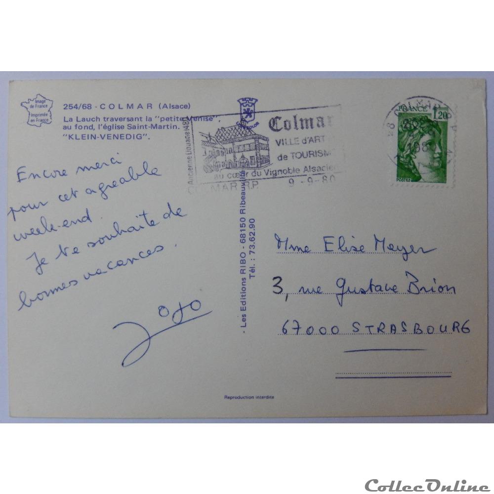 CP du Haut-Rhin, Colmar carte postale france alsace cp du haut rhin colmar