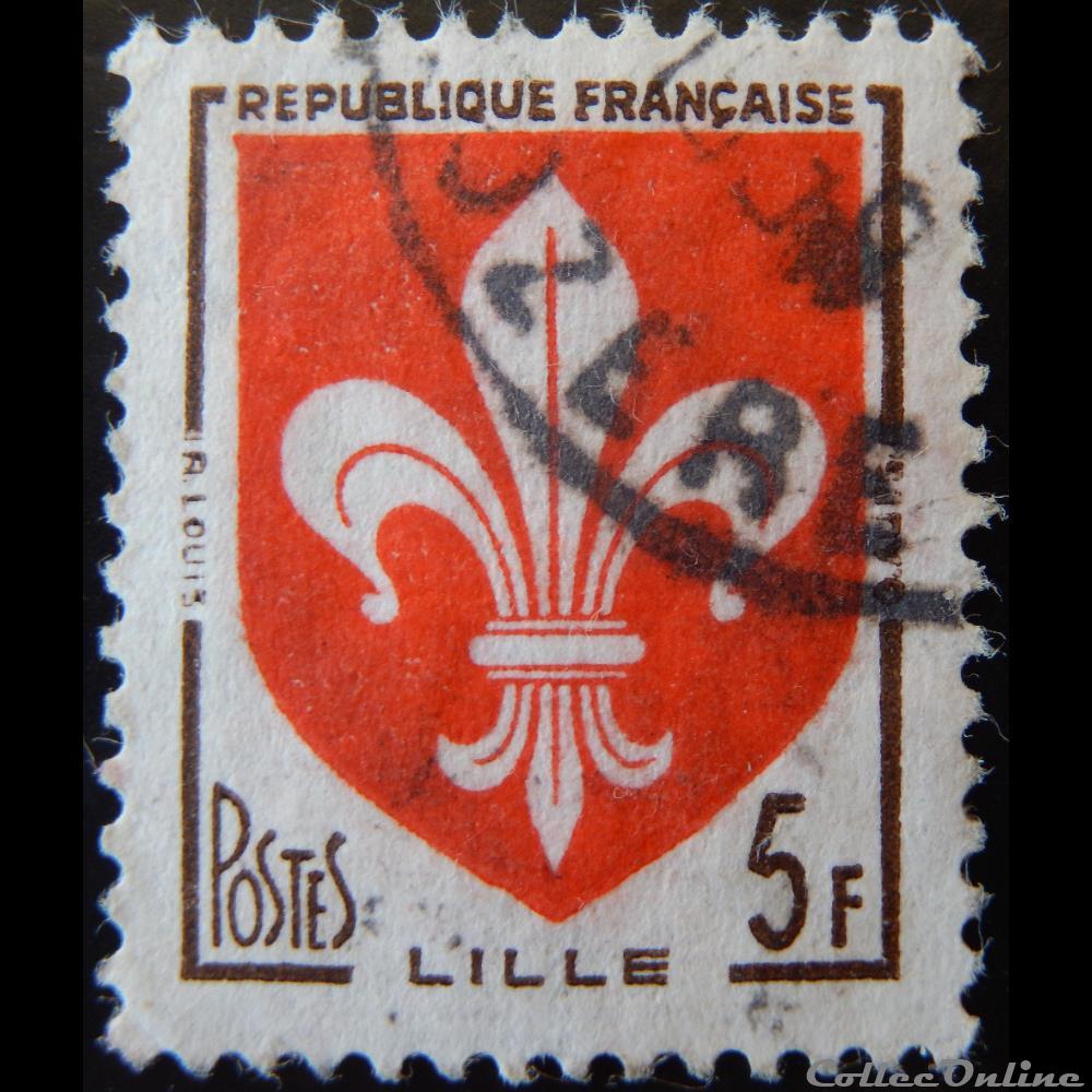 timbre france 01186 blason de lille 5f