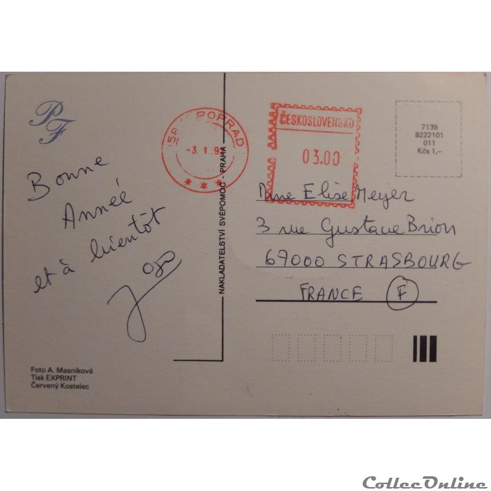 carte postale europe alsace cp bonne annee avec horloge