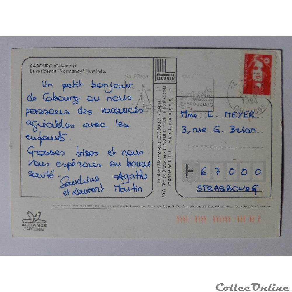 carte postale france basse normandie cp du calvados cabourg