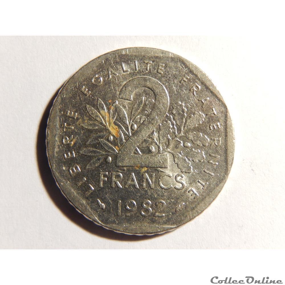 2 Francs Semeuse 1982 monnaie france moderne 2 francs semeuse 1982