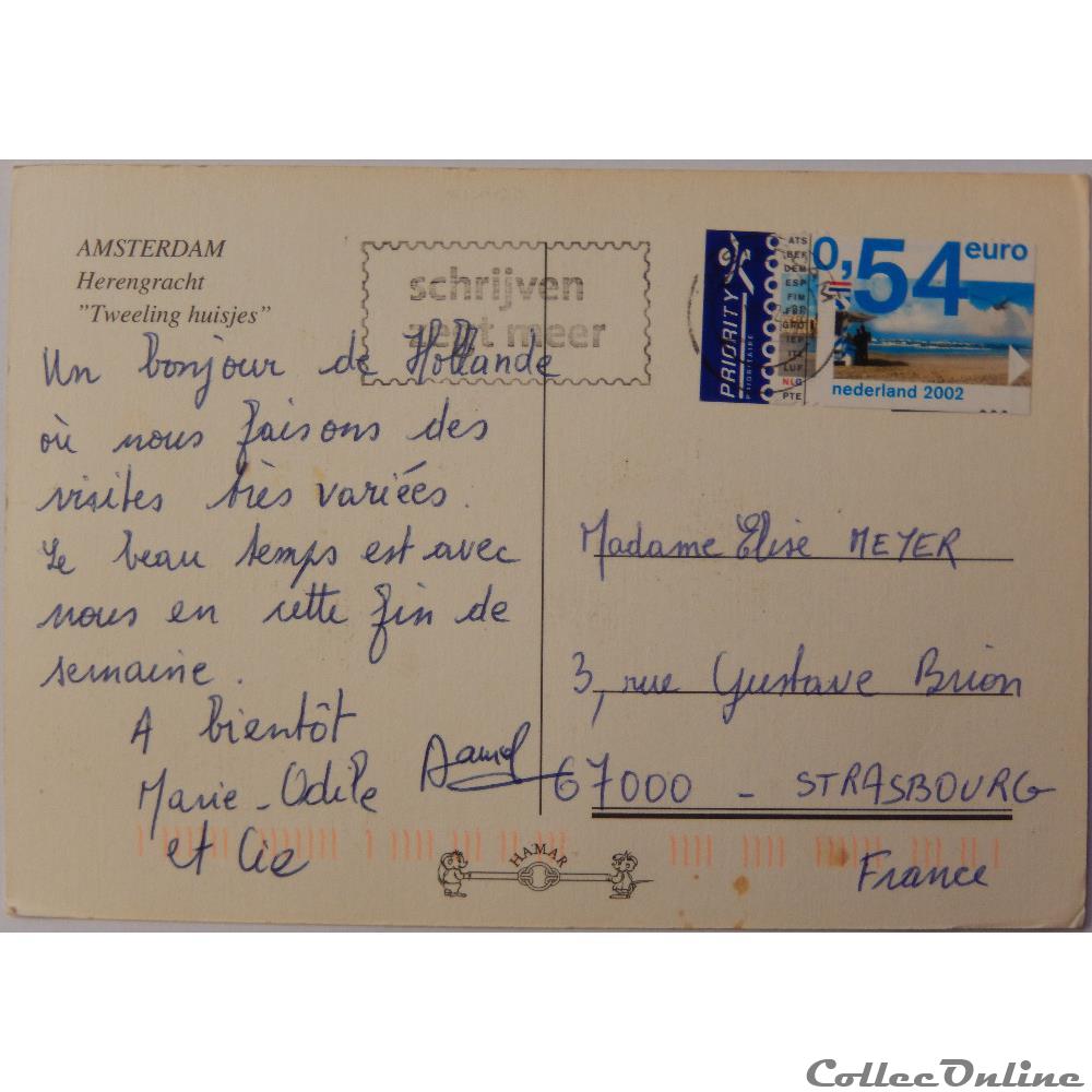 carte postale europe corse cp des pays bas amsterdam