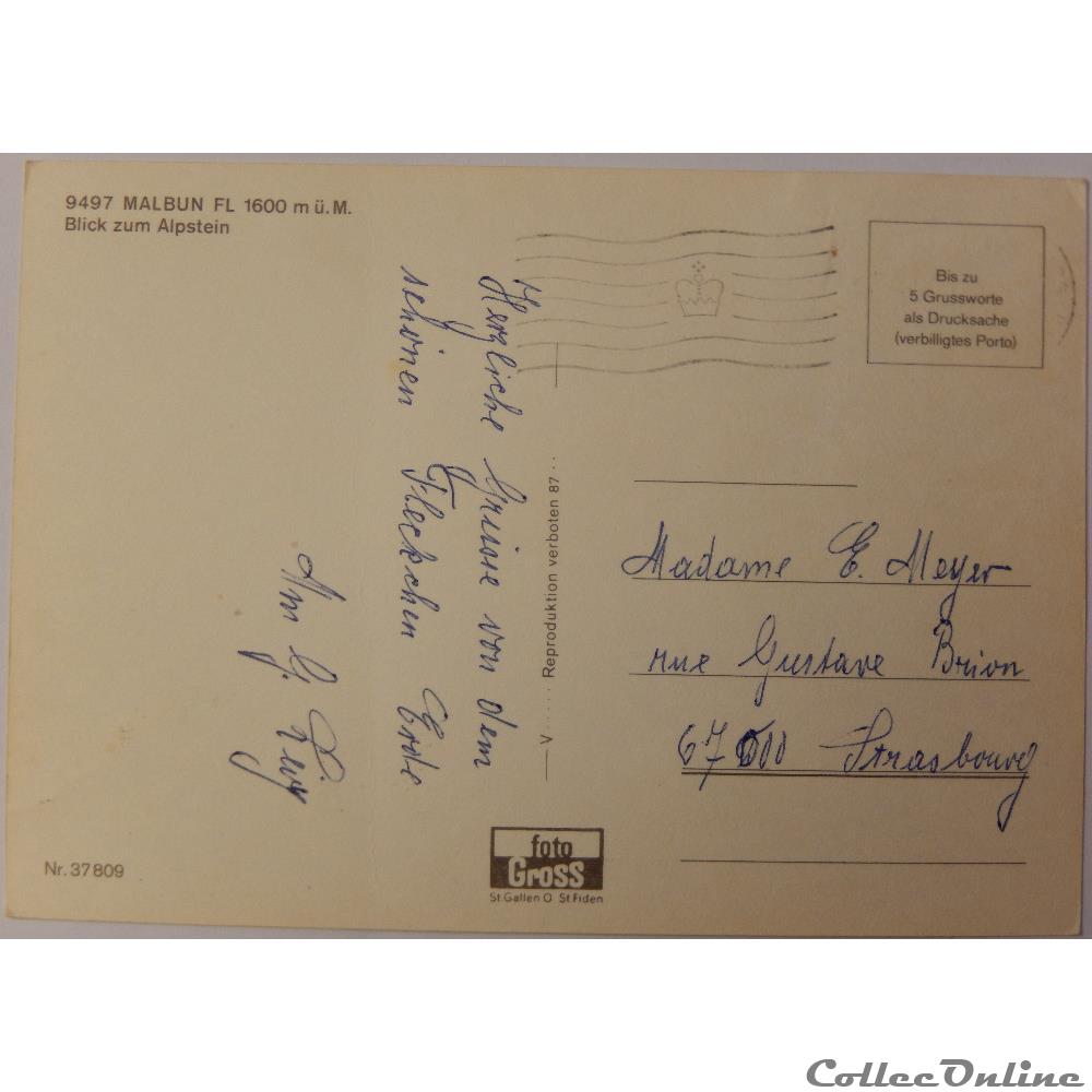 carte postale europe bretagne cp du liechtenstein malbun