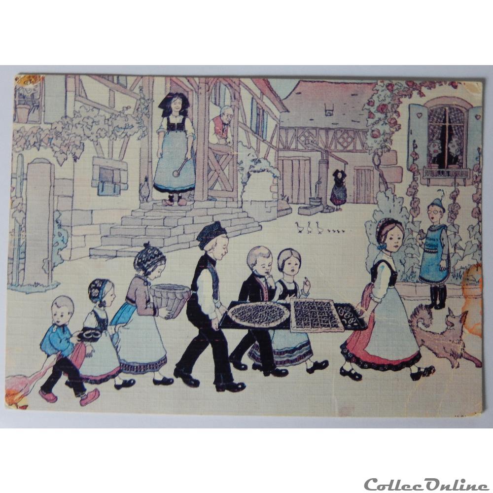 CP Hansi, Les gâteaux ... carte postale france alsace cp hansi les gateaux