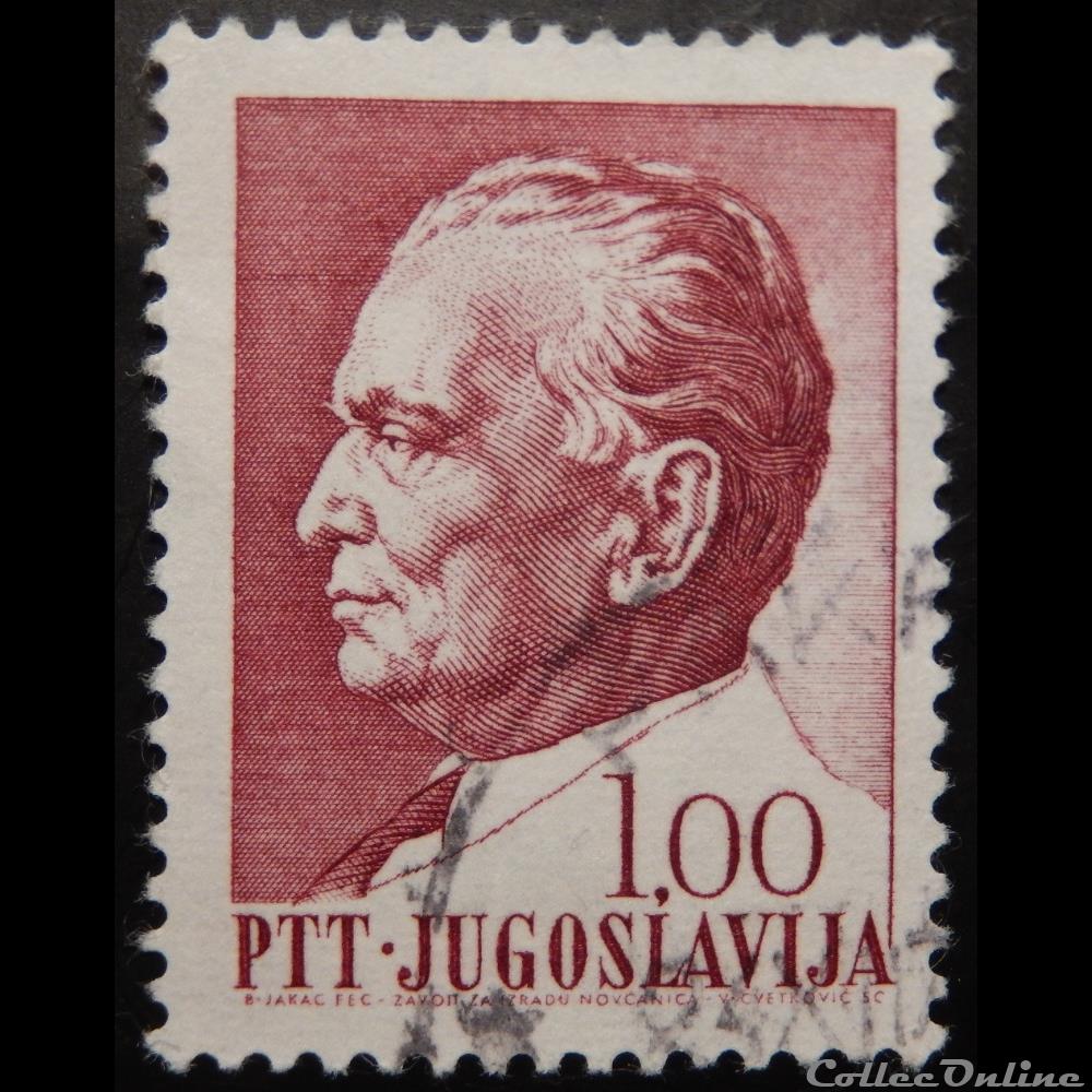 timbre europe serbie yougoslavie 01109 president josip broz tito 1 00 din de 1967