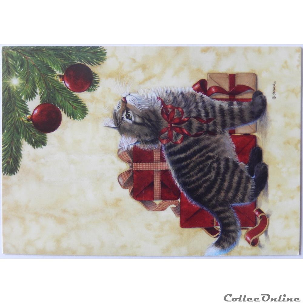 carte postale alsace cp chat