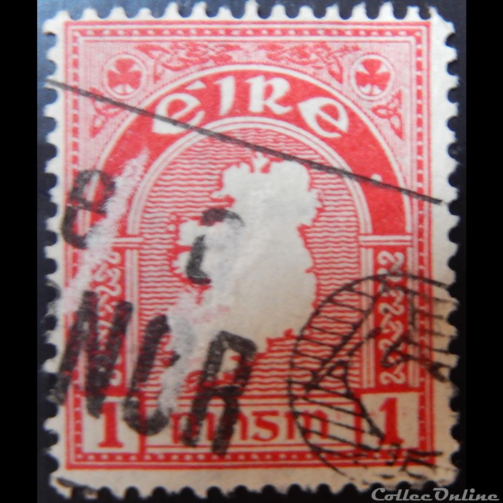 timbre europe irlande 00041 carte 1 penny de 1923