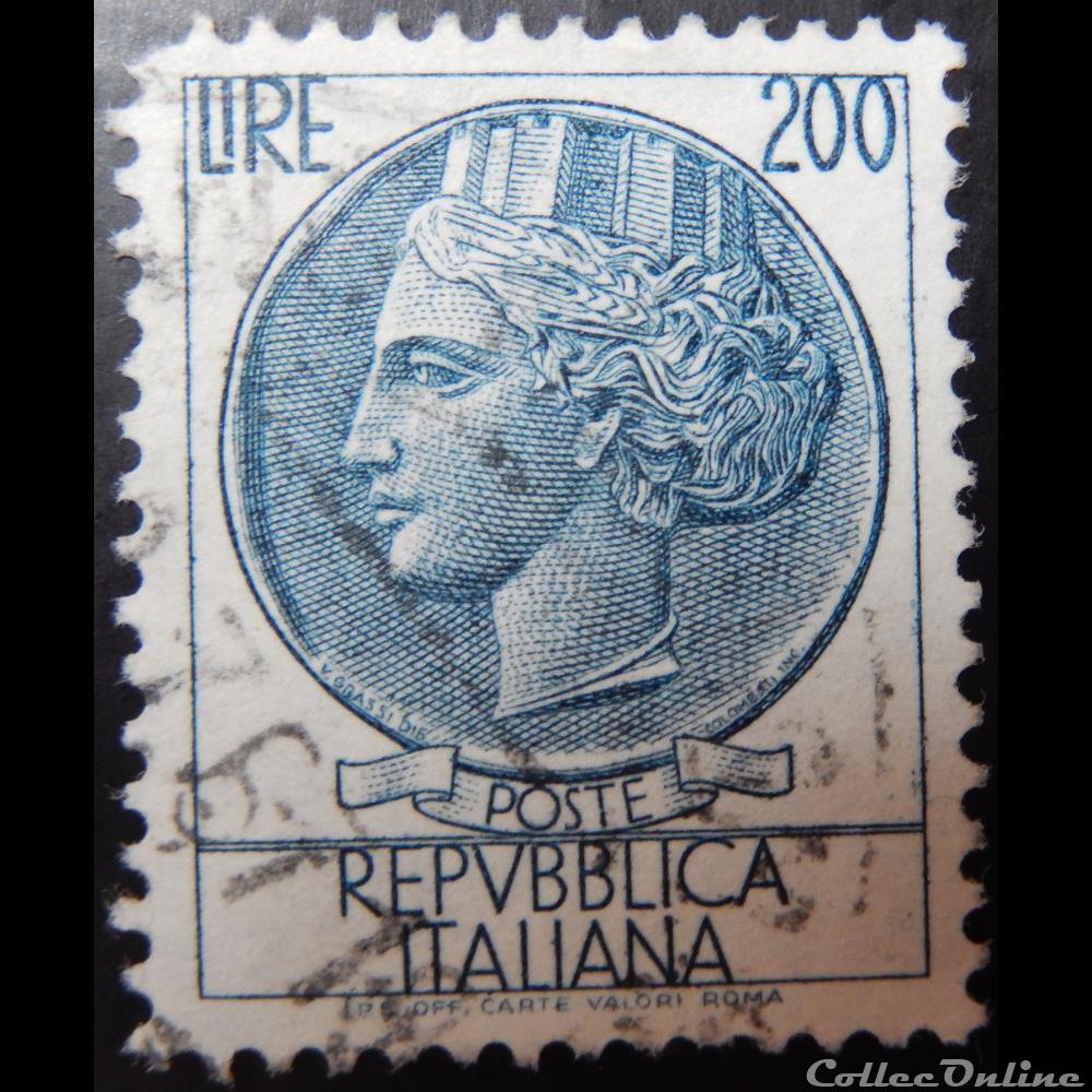 Italie 00803 pièce de Syracuse 200 lires de 1959 2 timbre europe italie 00803 piece de syracuse 200 lires de 1959
