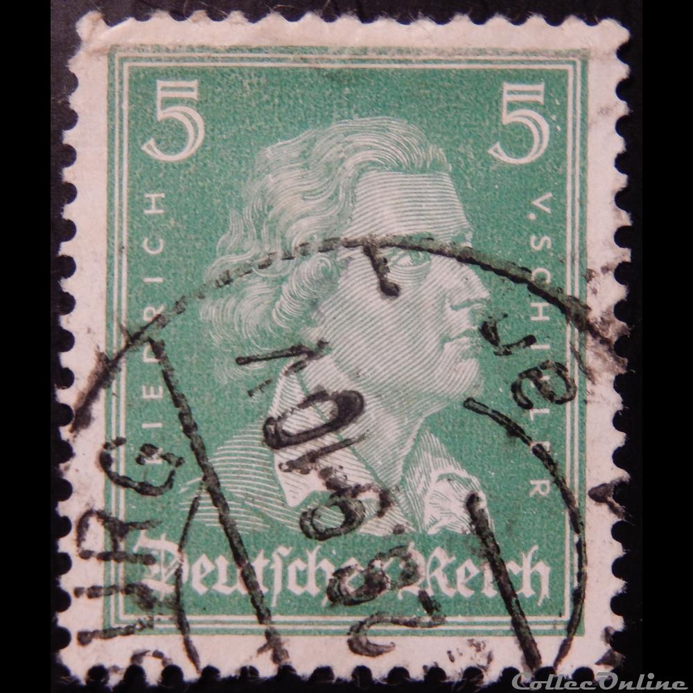 Allemagne Reich 00380 Friedrich von Schiller 5pf de 1926 timbre europe allemagne reich 00380 friedrich von schiller 5pf de 1926