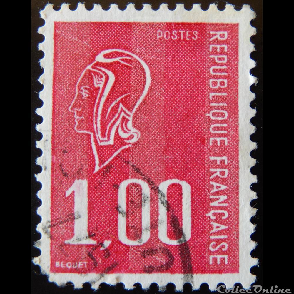 01892 Marianne de Béquet - 1F rouge de 1976 timbre france 01892 marianne de bequet 1f rouge de 1976