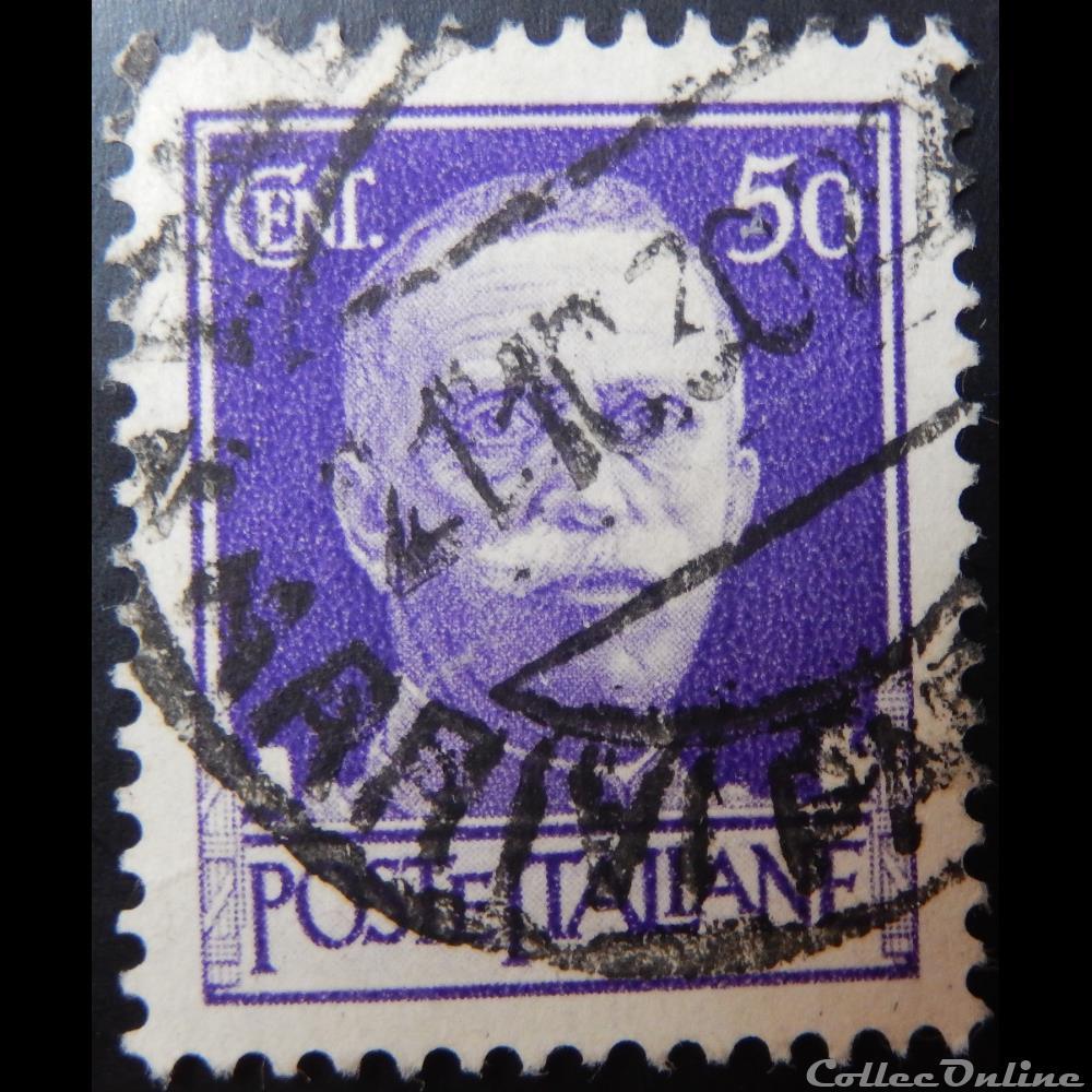 Italie 00232 roi Vittorio Emanuele III 50c de 1929 timbre europe italie 00232 roi vittorio emanuele iii 50c de 1929