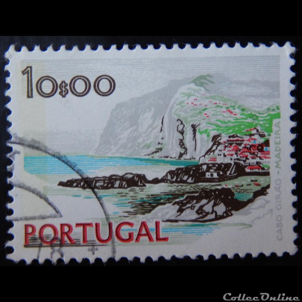 Portugal 01140 Cap Girao à Madère 10$00 de 1972 timbre europe portugal 01140 cap girao a madere 10 00 de 1972