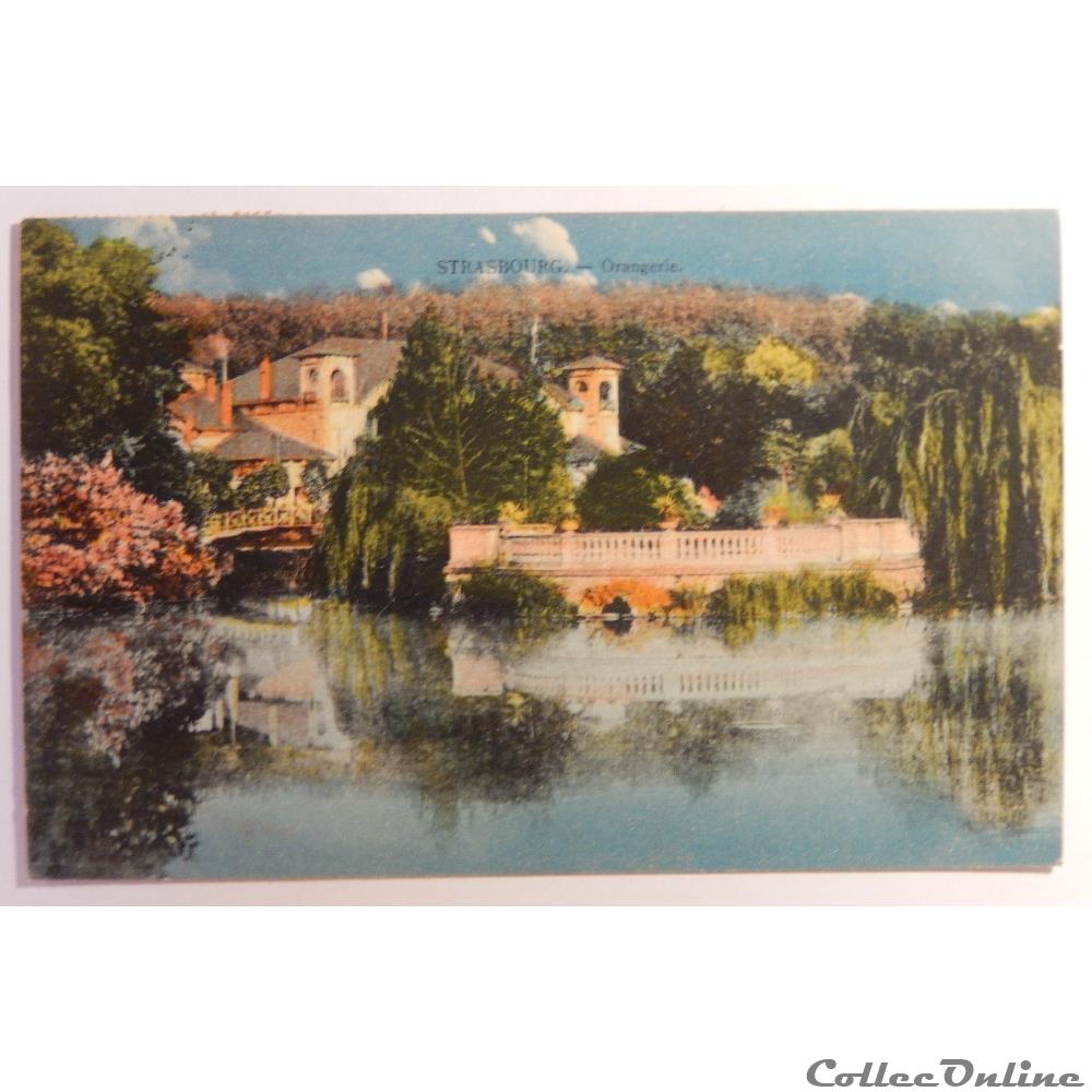 carte postale france alsace cpa de strasbourg orangerie bas rhin