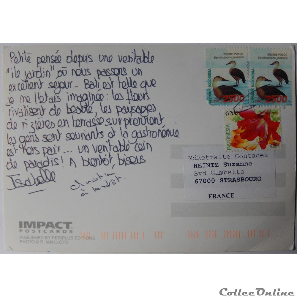 carte postale asie provence cote azur cp indonesie bali