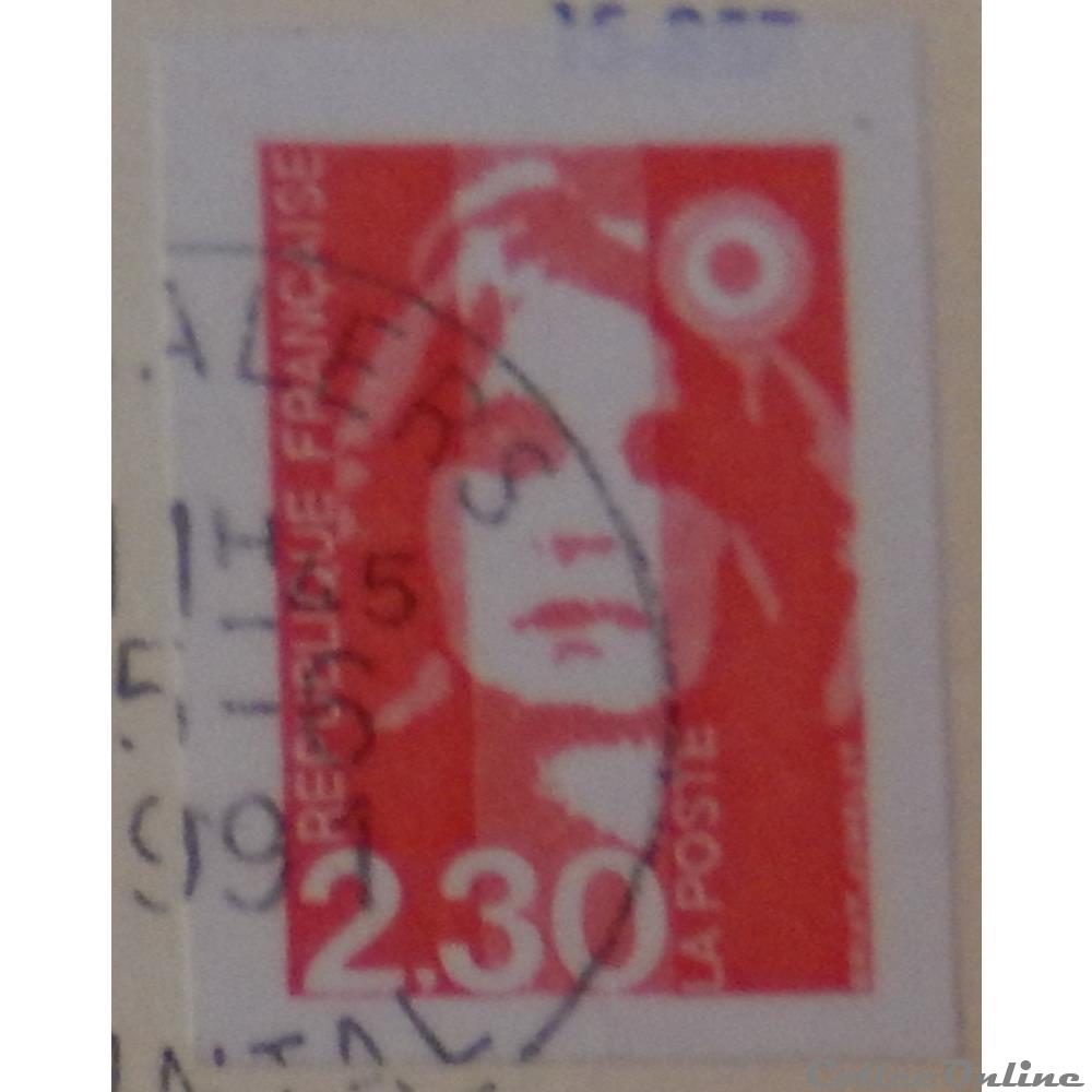 02630 Marianne de Briat rouge 2.30F de 1990 - Stamps - Europe