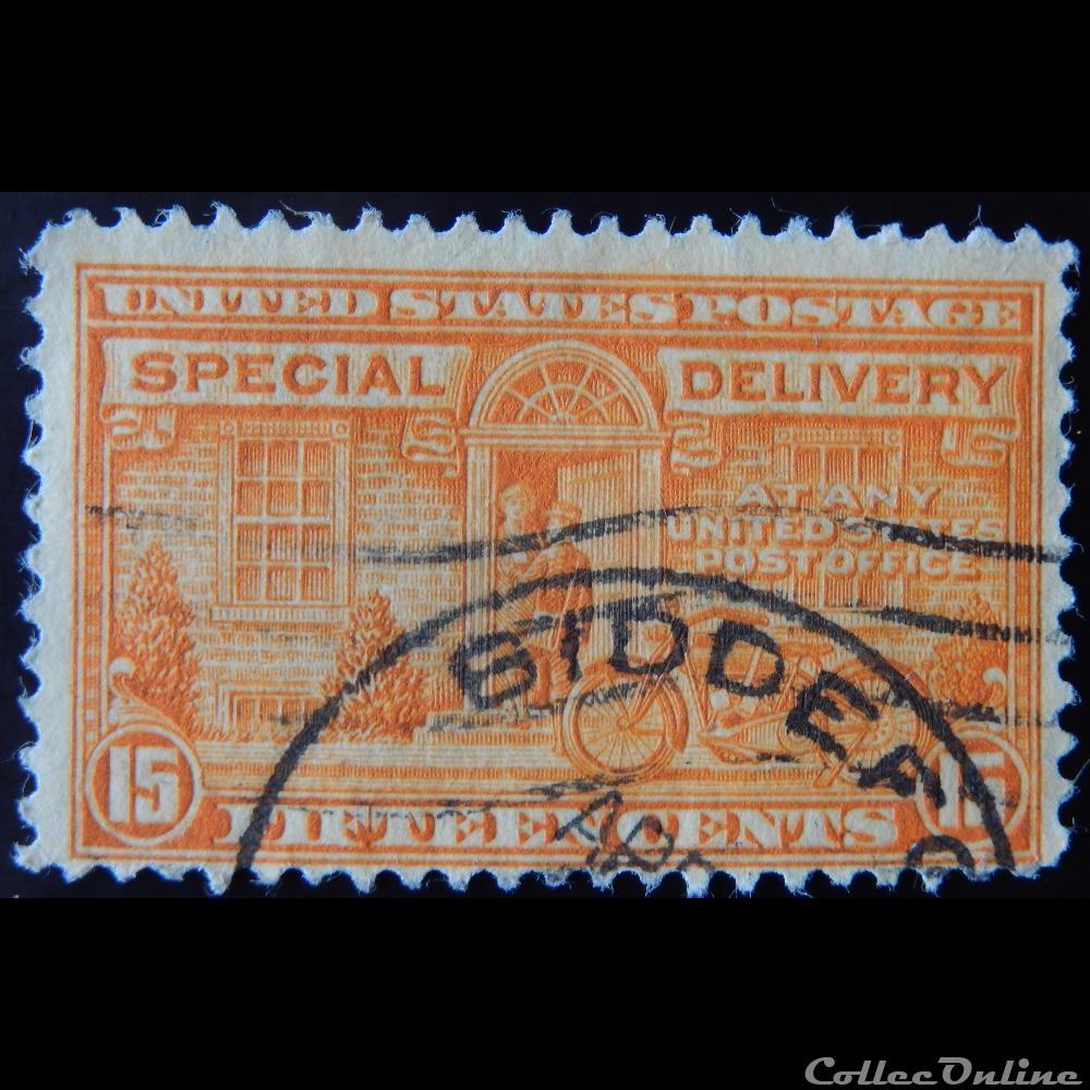 Etats Unis E0012A moto de la poste 15c de 1931 timbre amerique etats unis e0012a moto de la poste 15c de 1931