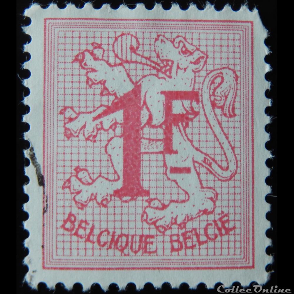 Belgique 00859 lion debout 1F de 1951 2 timbre europe belgique 00859 lion debout 1f de 1951