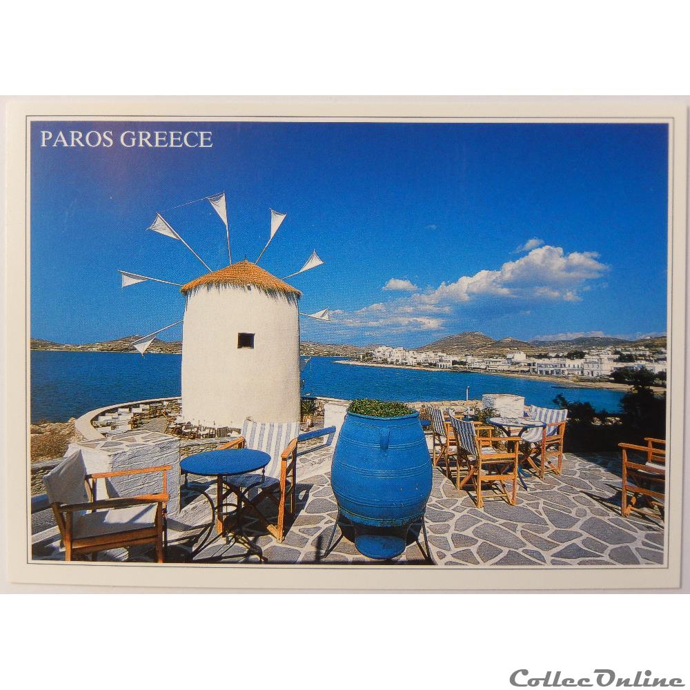 carte postale europe aquitaine cp de grece paros