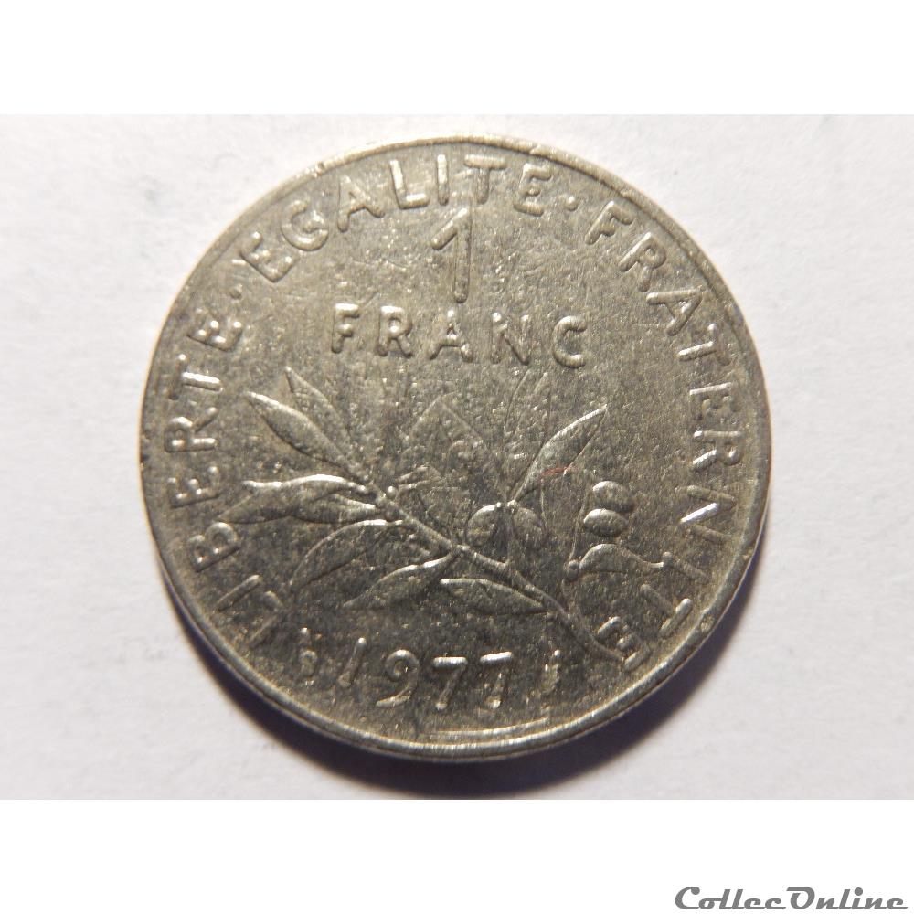 1 franc semeuse 1977 monnaie france moderne 1 franc semeuse 1977