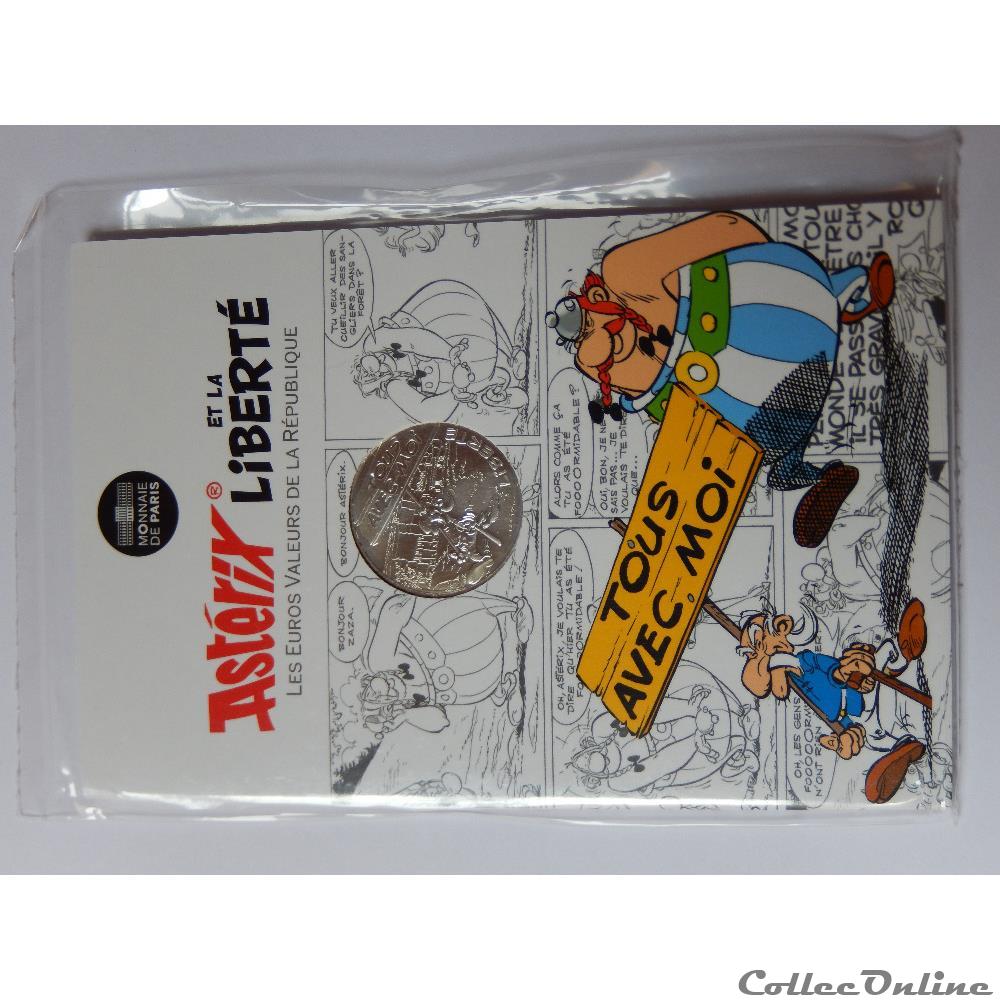 10 euros, Astérix et liberté Manifestation 2015 2 monnaie france royaume uni 10 euros asterix et liberte manifestation 2015