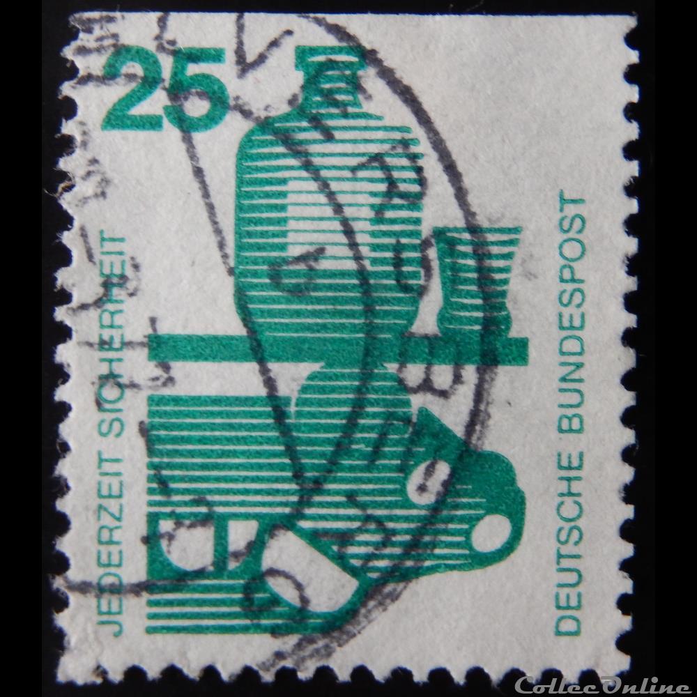Allemagne RFA 00556 prévention des accidents 25pf de 1971 timbre europe allemagne rfa 00556 prevention des accidents 25pf de 1971