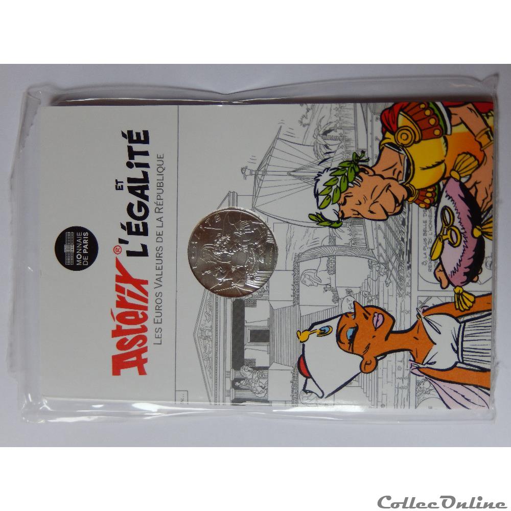10 euros, Astérix et l'égalité Cléopatre et César 2015 2 monnaie france moderne 10 euros asterix et egalite cleopatre et cesar 2015