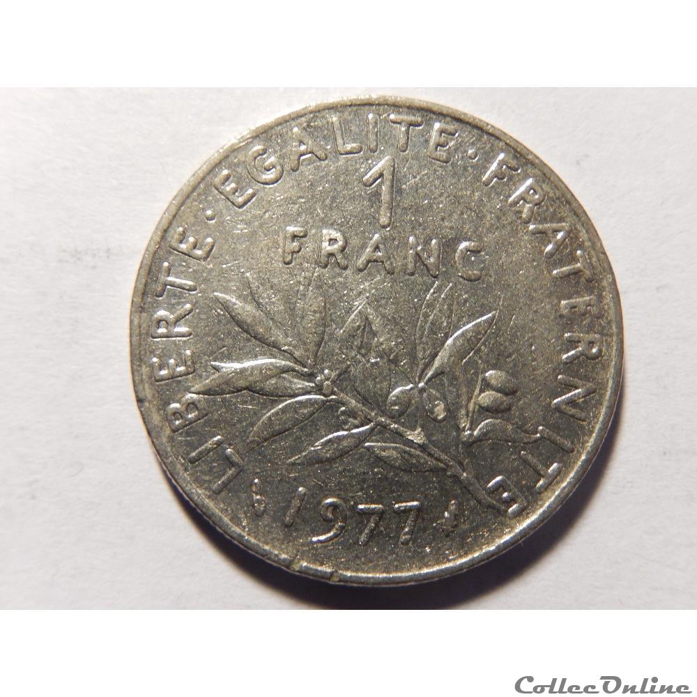 1 franc semeuse 1977 monnaie france moderne 1 franc semeuse 1977