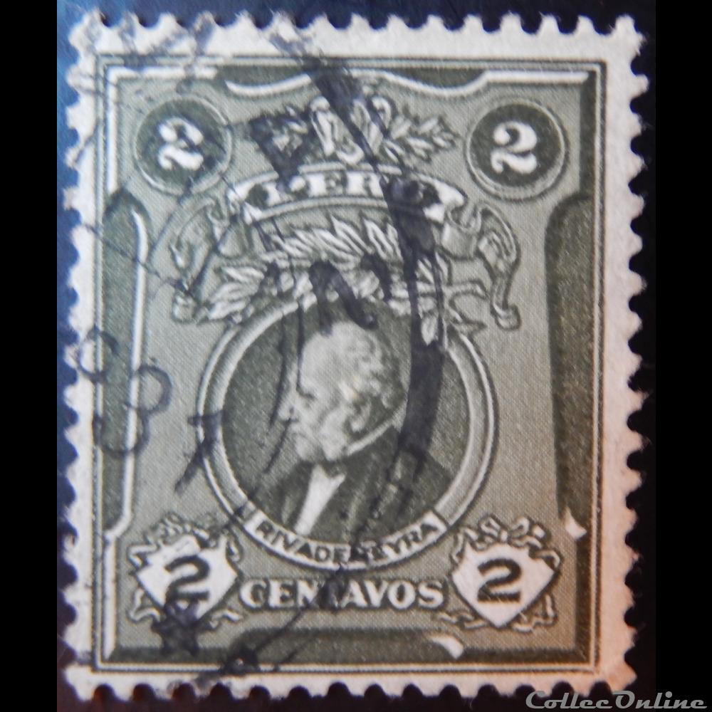Pérou 00203A Jose Tejada Rivadeneyra 2c de 1925 timbre amerique perou 00203a jose tejada rivadeneyra 2c de 1925