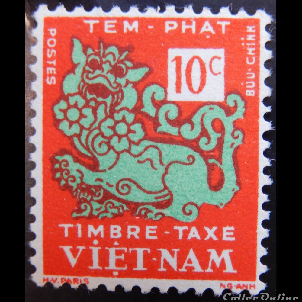 Viet-Nam T0001 lion sacré 10c de 1952 timbre asie viet nam t0001 lion sacre 10c de 1952