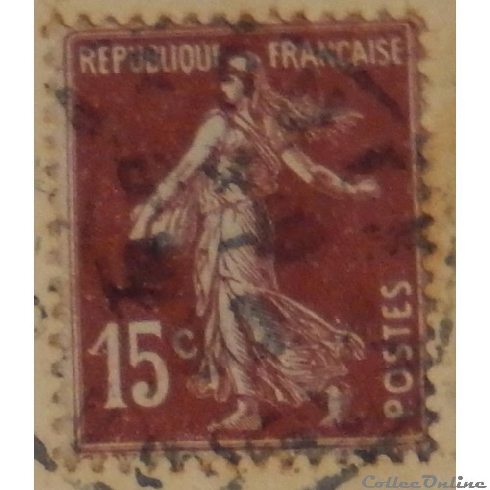 00189 Semeuse camée 2ème série 15c brun-lilas de 1926 3 timbre france 00189 semeuse camee 2eme serie 15c brun lilas de 1926