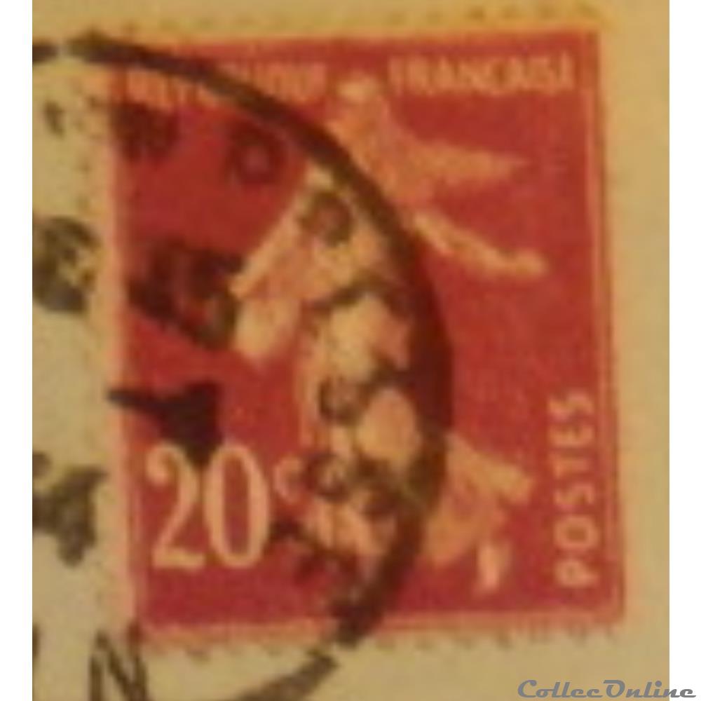 timbre france 00190 semeuse camee 2eme serie 20c lilas rose de 1926