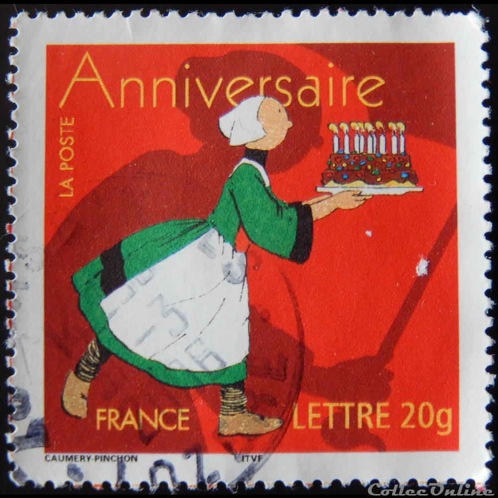 03778 Anniversaire Bécassine 20g de 2005 3 timbre france 03778 anniversaire becassine 20g de 2005