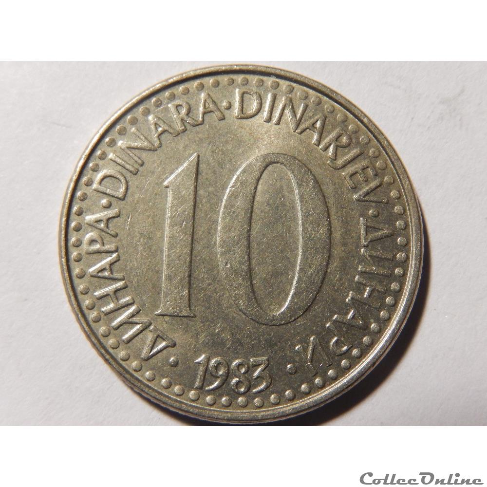 Yougoslavie, 10 dinara de 1983 monnaie monde yougoslavie 10 dinara de 1983