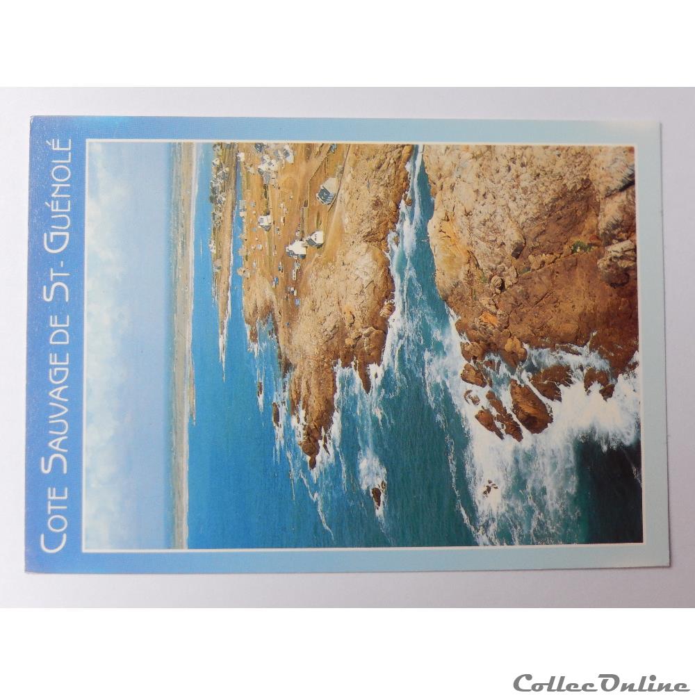 carte postale france bretagne cp du finistere saint guenole la cote sauvage