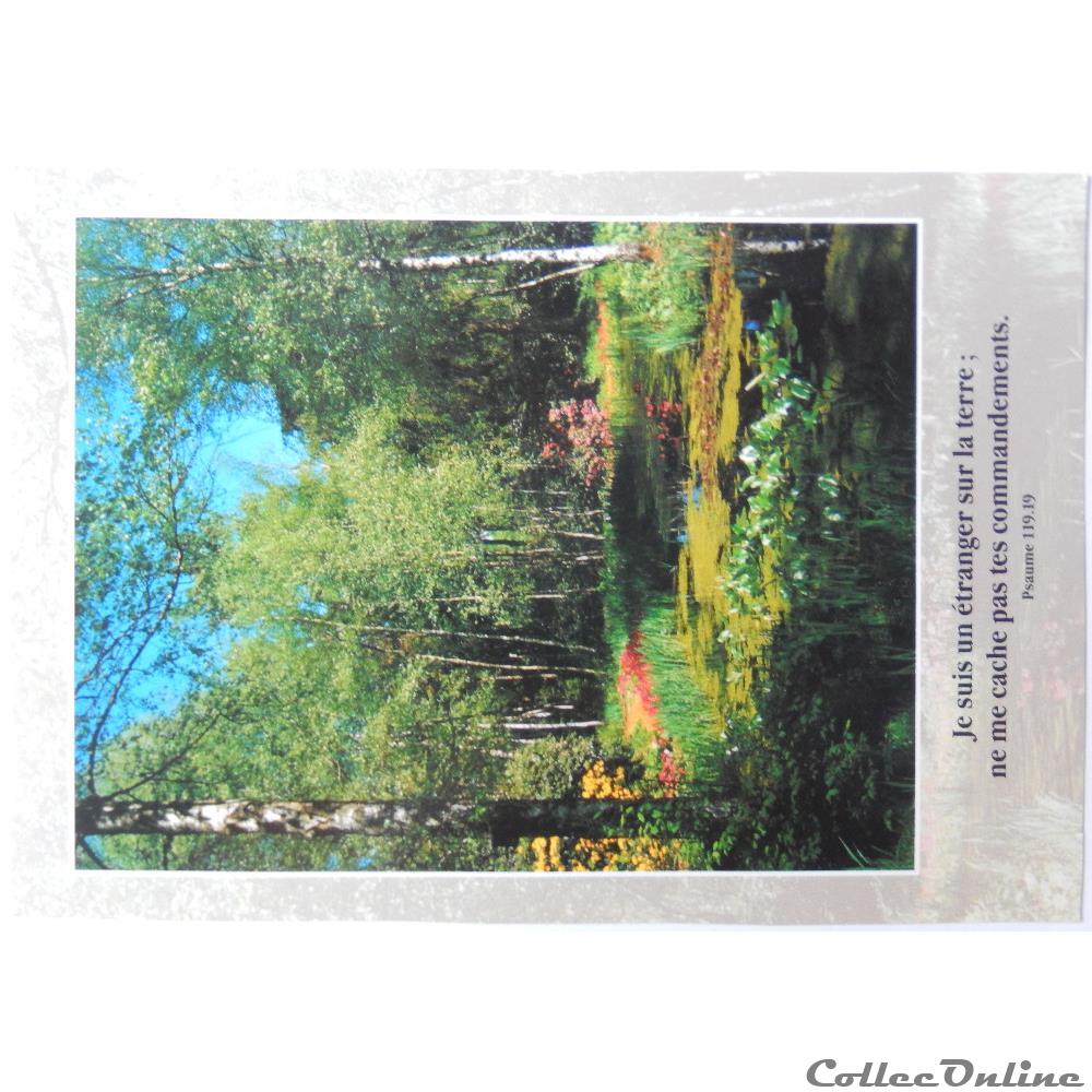 carte postale europe alsace cp citation biblique paysage